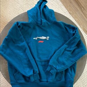 PacSun Blue Hoodie with Car Design